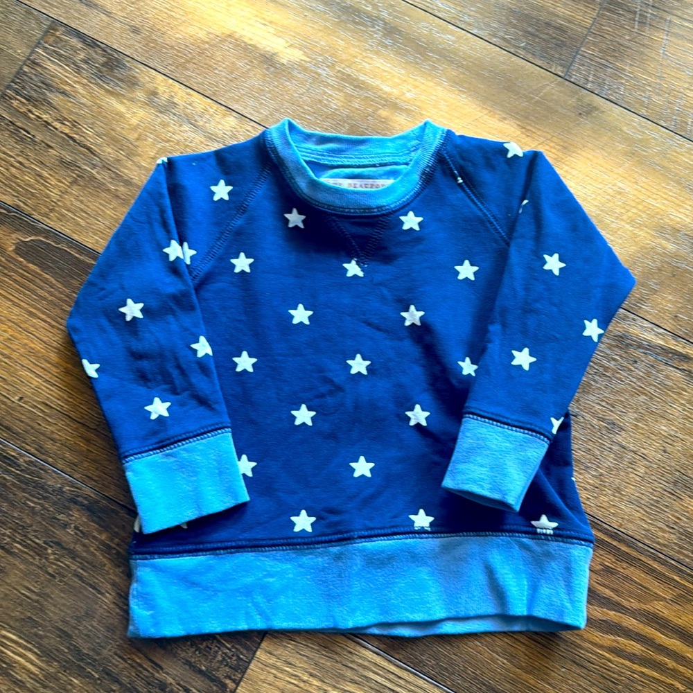 The Beaufort Bonnet Company 12M Blue Stars Sweatshirt